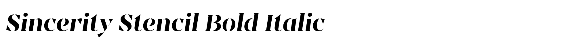 Sincerity Stencil Bold Italic image